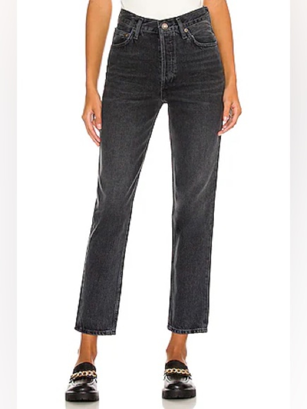 Agolde Fen High-Rise Button-Fly Jeans
